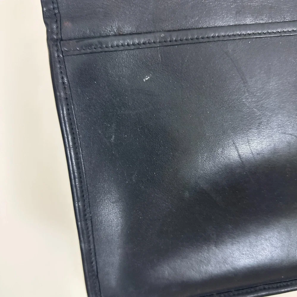 Vintage Coach Willis Shoulder Bag Womens Black Leather Turn-Lock Crossbody Strap